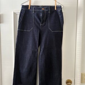 Susan Graver Dark Blue Cropped Jeans
